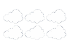 Labels clouds (6pcs)