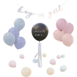 Gender reveal ballonnen set