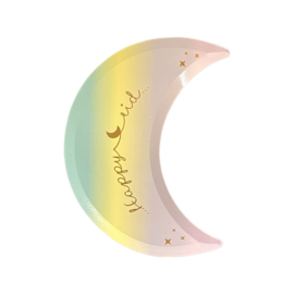 Eid rainbow cresent plates (8pcs)