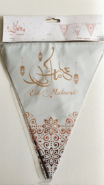 Bunting flags Eid rose gold foil