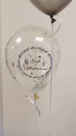 Eid balloons Partyzz mix silver confetti (5pcs)