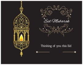 Eid wenskaart black gold