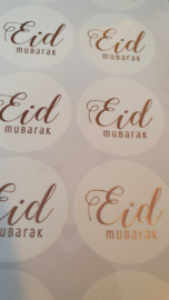 Stickers Eid Mubarak rose goud modern (12st)