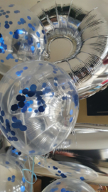 Confetti balloons blue foil (5pcs)
