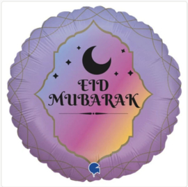 Folie ballon Eid Mubarak lila paars (pst)