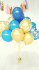 Latex ballonnen gevuld met helium + gel (pst)