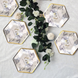 Eid plates marble gold (6pcs)