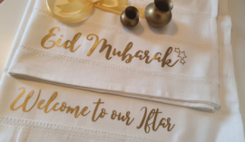Table runner Iftar or Eid antracite grey