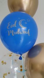 Ballonnen Eid partyzz mix blauw/goud (5st)