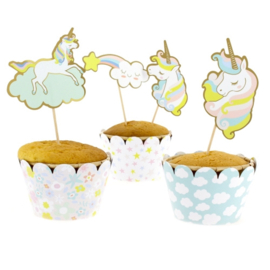 Unicorn cupcake set (12st)