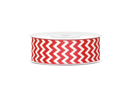 Grosgrain ribbon red chevron