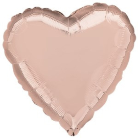 Foil balloon heart rose gold