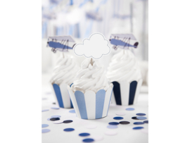 Cupcake wrappers blauw (6st)