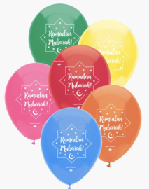 Balloons Ramadan Mubarak colored mix (10pcs)