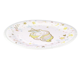 Paper plates pastel unicorn (6pcs)