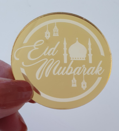 Eid cupcake topper acryl goud (pst)