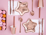 Paper plates rose gold star (6pcs)