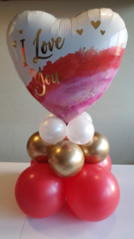 Valentine's table piece foil heart