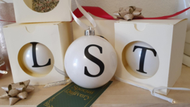 Clear ornament with text