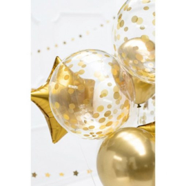 Orbz ballon clear goud confetti print