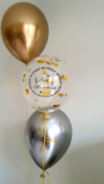 Ballonnen Eid partyzz mix goud + confetti (5st)