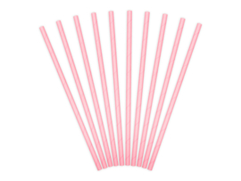 Paper straws pastel pink (10pcs)