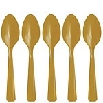 Plastic spoons gold (20pcs)