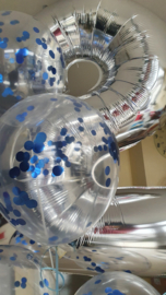 Helium filled confetti balloons (ea)