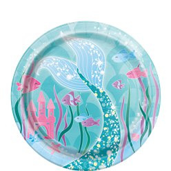 Paper plates mermaid (8pcs)