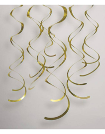 Plastic swirls gold (5pcs)