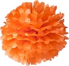 Pompom orange 37,5cm