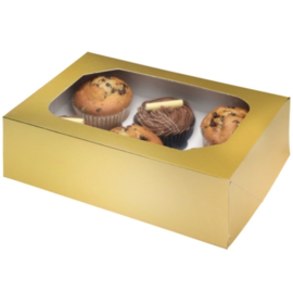 Cupcake box gold (ea)