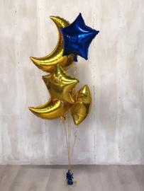 Foil balloon cresent gold 36"