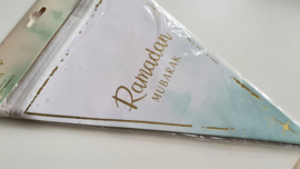 Ramadan bunting mint green gold foil