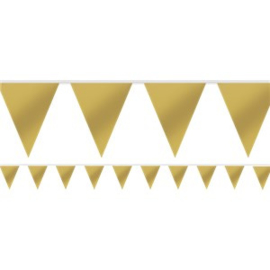 Vlaggetjes glitter goud (6m)