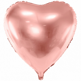 Foil balloon heart rose gold