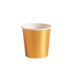 Paper shot glasses gold foil