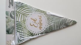 Eid bunting flags tropical green