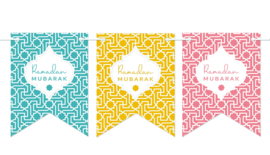 Bunting flags Ramadan pastels