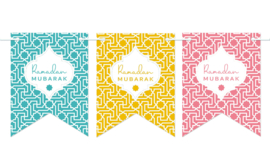Vlaggenlijn Ramadan pastel
