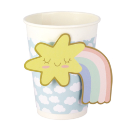 Paper cups pastel unicorn (6pcs)