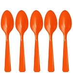 Plastic spoons orange (20pcs)