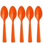 Plastic lepels oranje (20st)