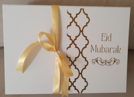 Deluxe gift box Eid MUbarak gold white