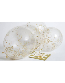 Confetti balloons gold matte (6pcs)