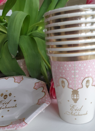 Paper cups romantic pink (8pcs)