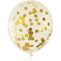 Confettiballon gouden folie (5st)