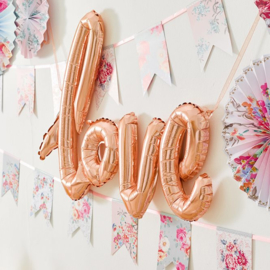 LOVE foil ballon rose goud