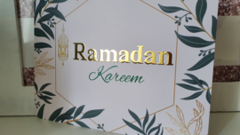 Ramadan wenskaart flowers