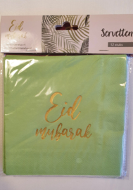 Paper napkins Eid green gold (10pcs)